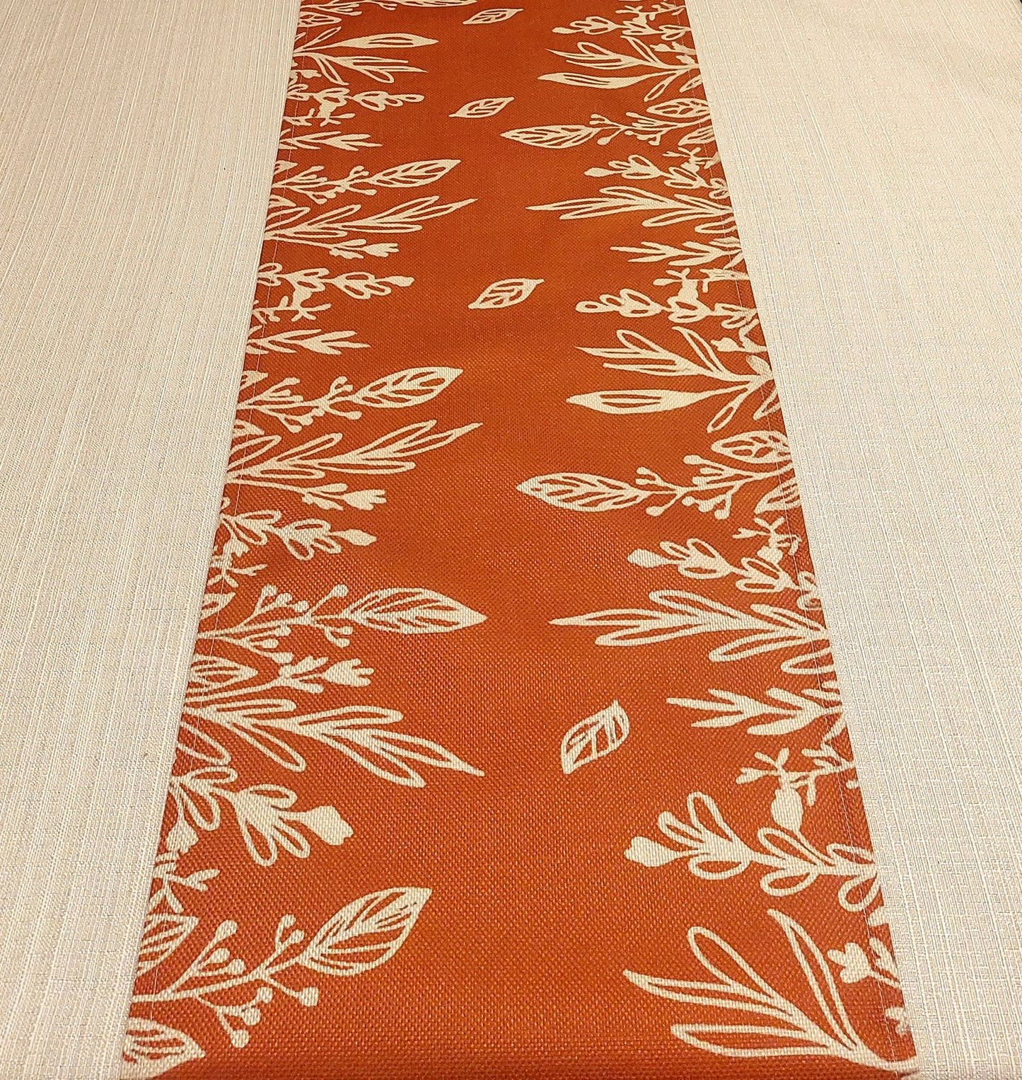 Table Runner "White & Orange"