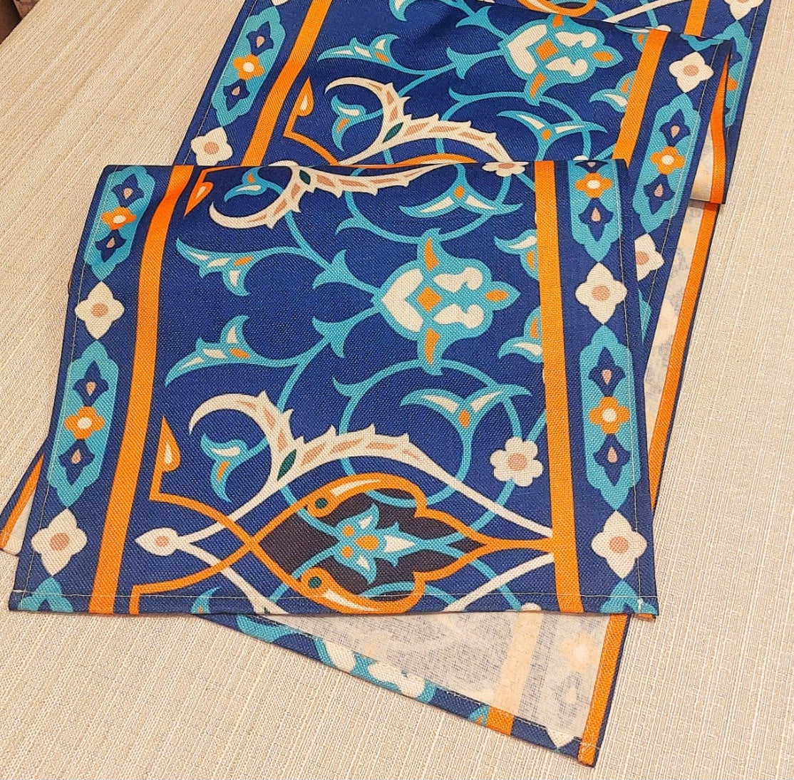 Table Runner:  Arabesque/Orange